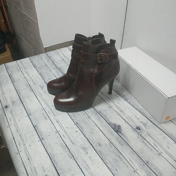 Boots Booties Jonak Brown Size 38 US 7-7.5 - Picture 9 of 10